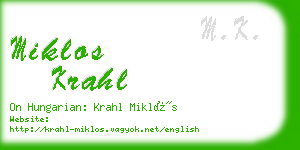 miklos krahl business card